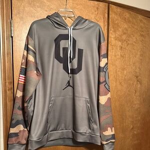 Jordan Men's Gray Camo Hoodie